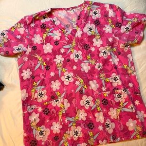 Tinker bell scrubs top